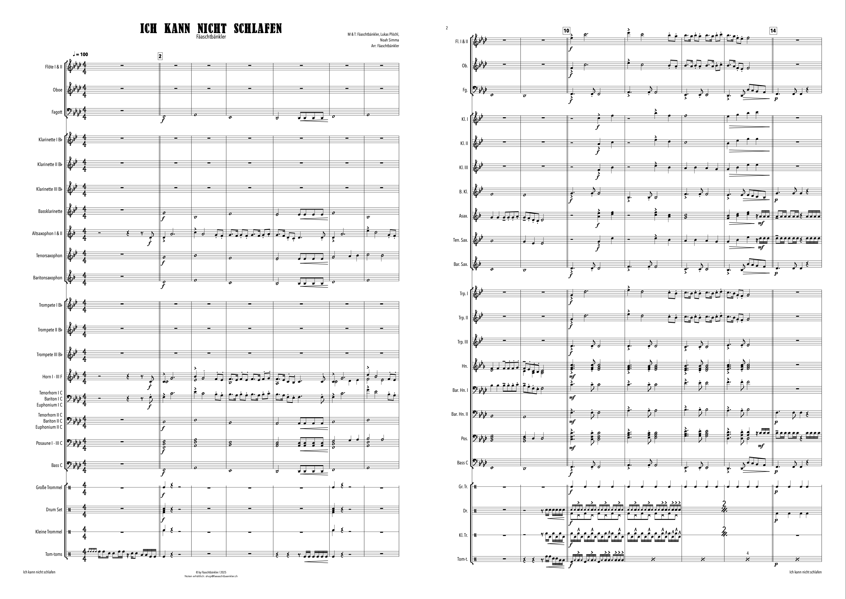 Ich kann nicht schlafen - Blasmusik Ich kann nicht schlafen - Blasmusik